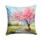 Edge Collections - 14" x 14" - Multicolor - Michigan Apple Blossoms Throw Pillow Indoor Outdoor Decorative Pillow - 1 Piece